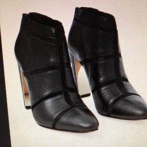 French Connection Maddy high heel black ankle boot